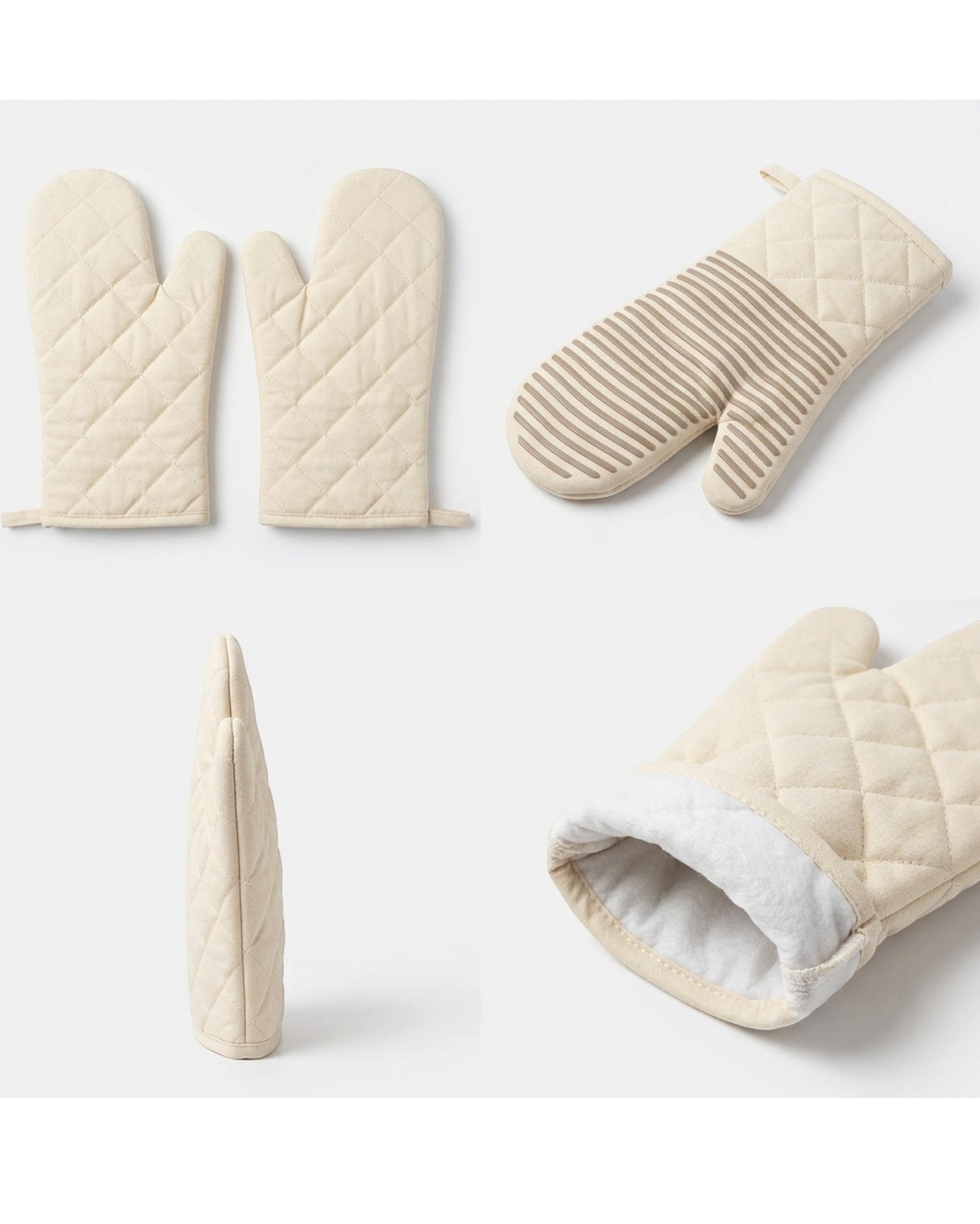 Wpvxg Baking Tray Oven Mitts Cream Pair