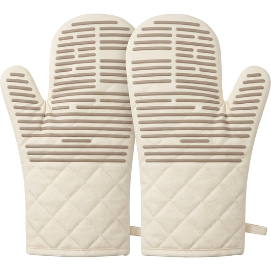 Wpvxg Baking Tray Oven Mitts Cream Pair